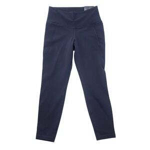 Reebok TS Lux Highrise Tights Womens Large Short Navy Blue‎ Speedwick FT0813